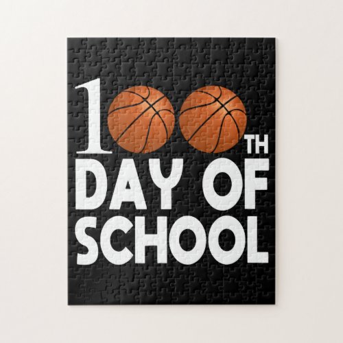 100TH DAY OF SCHOOL BASKETBALL JIGSAW PUZZLE