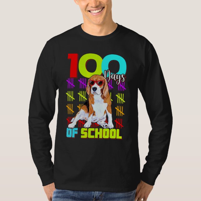100th Day Of School Boys Kids Beagle  Costume T-Shirt (Front)