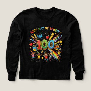 100th Day of School Colorful Celebration Design –  Tri-Blend Shirts