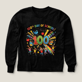 100th Day of School Colorful Celebration Design –  Tri-Blend Shirts