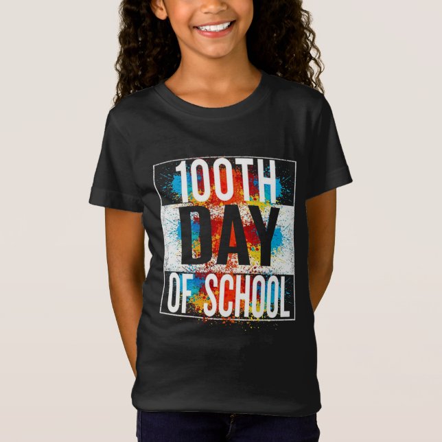 100th day of school colors T-Shirt (Front)
