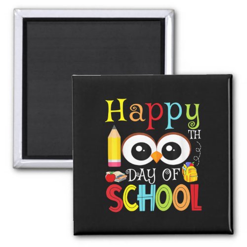 100th Day Of School Cute 100 Days Owl Gift  Magnet