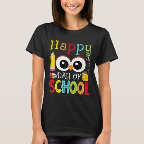 100th Day Of School Cute 100 Days Owl Gift  T_Shirt