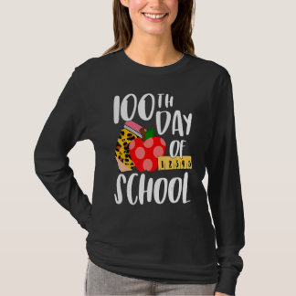 100th Day Of School Cute Colorful School Stationer T-Shirt