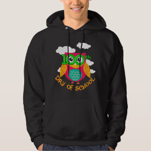 100th Day of School Cute Owl Teacher Student Kids Hoodie