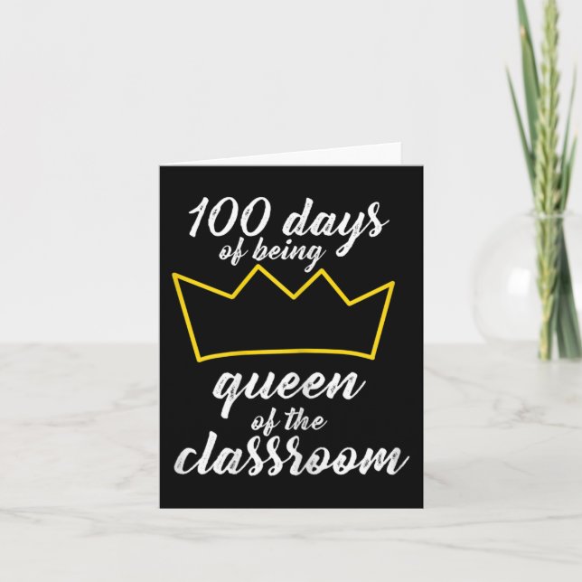 100th Day of School Design For Teachers and Studen Card (Front)