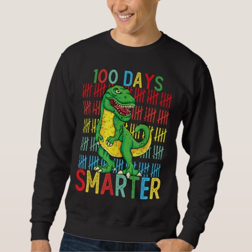 100th Day of School Dino Kids Happy 100 Days Dinos Sweatshirt