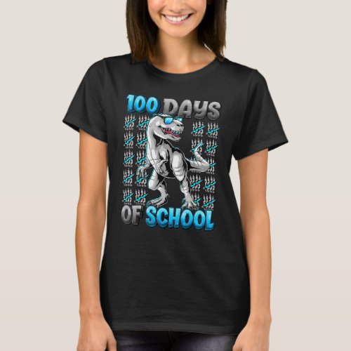 100th Day of School Dino Kids Happy 100 Days Dinos T_Shirt