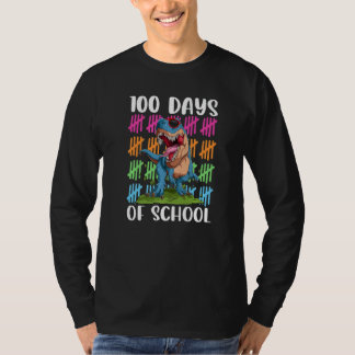 100th Day of School Dino Kids Happy 100 Days Dinos T-Shirt