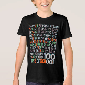 100th day of school Dinosaur 100 days of school Tri-Blend Shirt