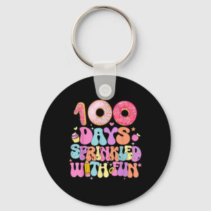 100th Day Of School Donut 100 Days Sprinkled With  Keychain