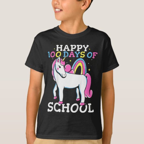 100th Day Of School Girls Happy 100 Days Of School T_Shirt