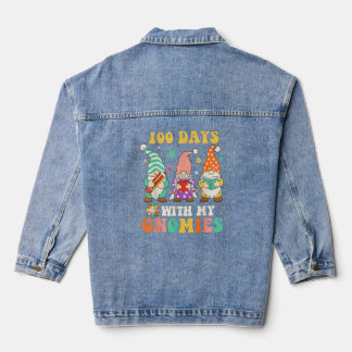 100th Day Of School Gnome Costume For Women Men Ki Denim Jacket