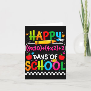 100th Day Of School Happy 100 Days Math Equation T Card