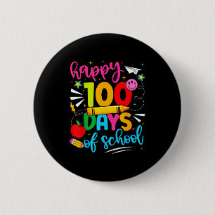 100th Day Of School Happy 100 Days Teachers Boy Gi Button