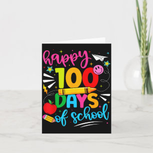 100th Day Of School Happy 100 Days Teachers Boy Gi Card