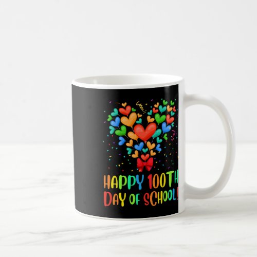 100th Day Of School Heart Teacher Kids Gift  Coffee Mug