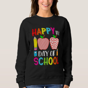 100th Day Of School Hearts Stripes Teacher And Stu Sweatshirt