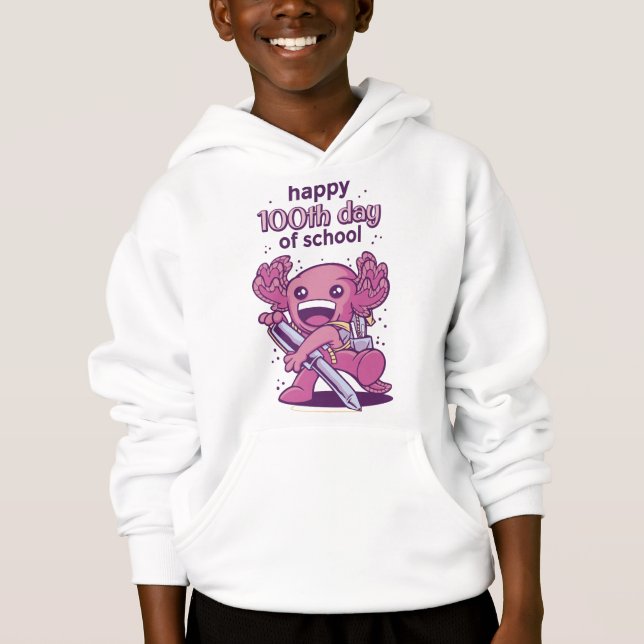 100th day of school invitation hoodie (Front)