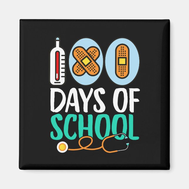 100th Day Of School Kids Teacher 100 Days Of Schoo Magnet (Front)