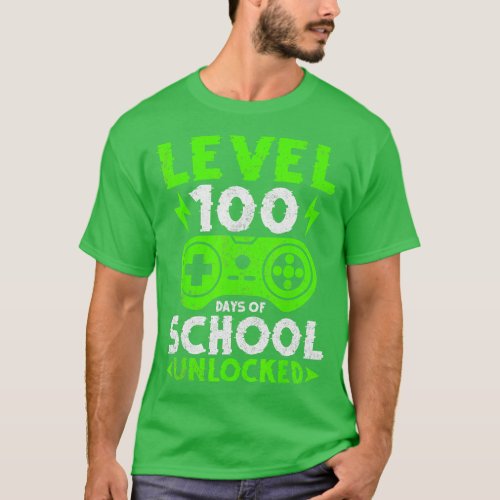 100th Day Of School Kids Video Games Controller Bo T_Shirt