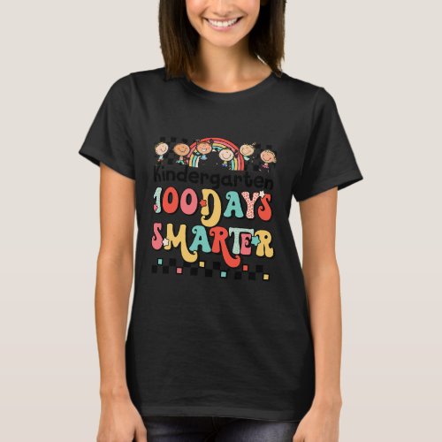 100th Day Of School Kindergarten 100 Days Smarter  T_Shirt