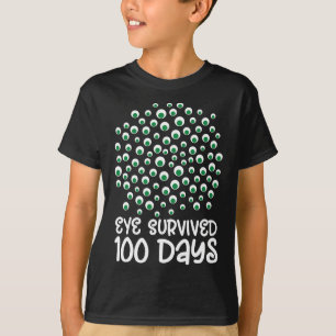 100th Day Of School Monster Googly Eye Survived 10 T-Shirt
