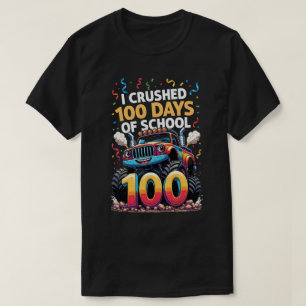 100th day of school, monster truck, kids T-Shirt