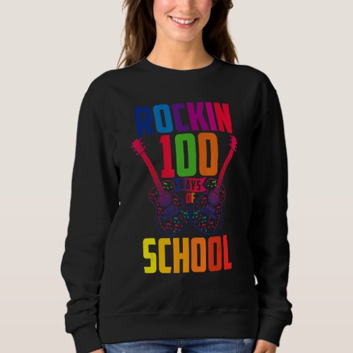 100th Day Of School Music Teacher  100 Days Smarte Sweatshirt