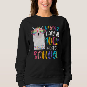 100th day of School No Prob Llama 100 Days Of Kind Sweatshirt