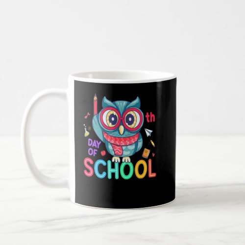 100th Day Of School Owl Graphic For Teachers Boys  Coffee Mug