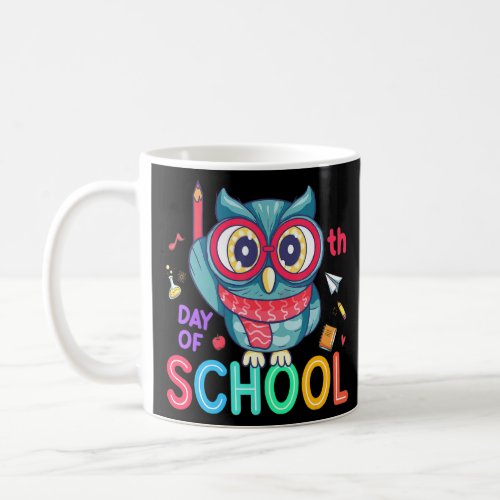 100th Day Of School Owl Graphic For Teachers Boys  Coffee Mug