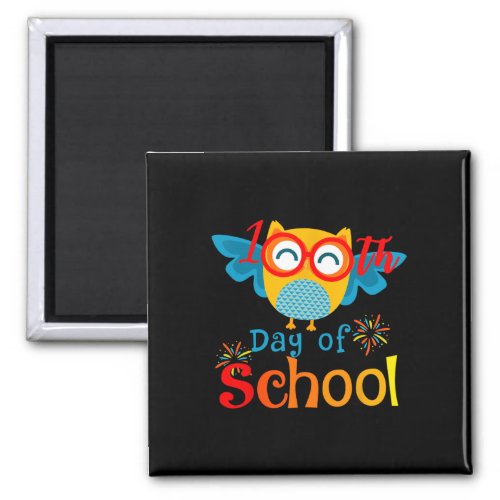 100th Day Of School Owl Lover 100 Days Teacher Gif Magnet