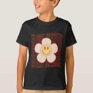 100th Day Of School Retro Groovy Happy Face 100 Da T-Shirt