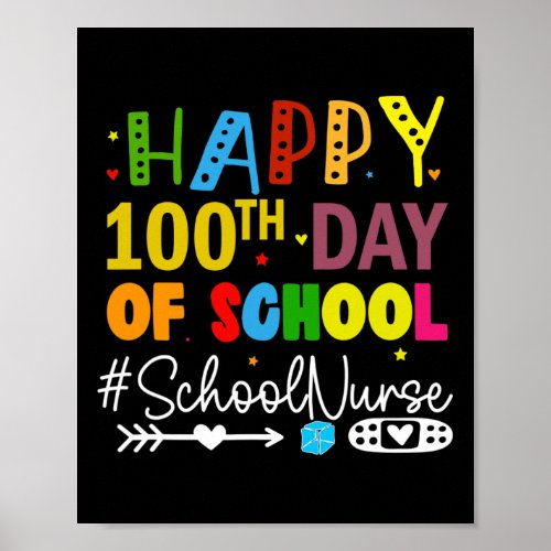 100th Day Of School _ School Nurse 100 Days Of Sch Poster