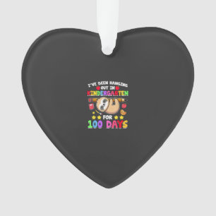 100th Day Of School Sloth Shirt Kindergarten 100 D Ornament
