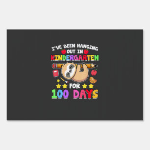 100th Day Of School Sloth Shirt Kindergarten 100 D Sign