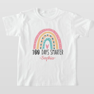 100th Day Of School Smarter Rainbow Student Kids T-Shirt