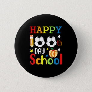 100th Day Of School Soccer Lover Boys And Girl Gif Button