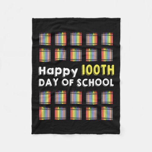 100th Day Of School Student Fun 100 Days Of School Fleece Blanket