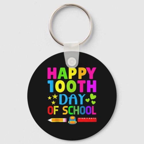 100th Day Of School Student Gamers Teache Kinderga Keychain