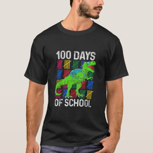 100th Day Of School T_Rex Tally Teacher Students N T_Shirt