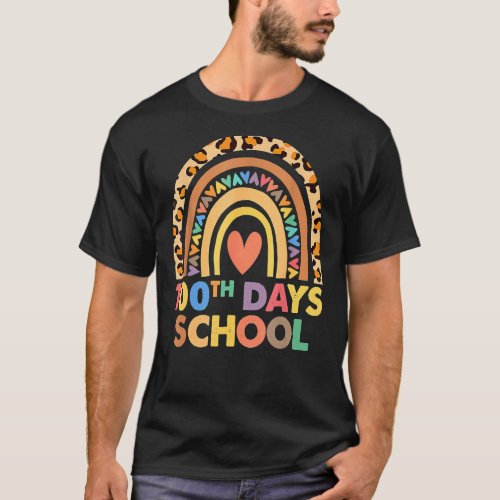 100th Day Of School Teacher 100 Days Smarter Leopa T_Shirt