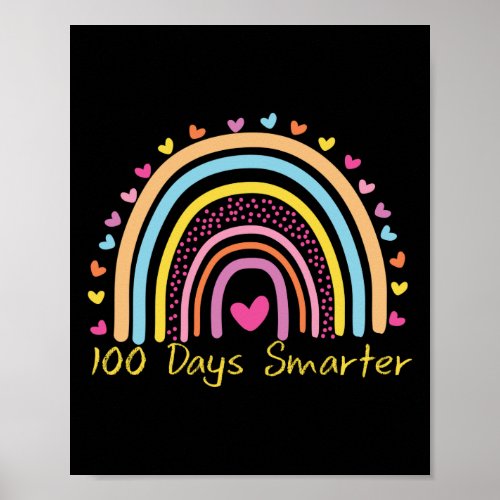 100th Day Of School Teacher 100 Days Smarter Poster