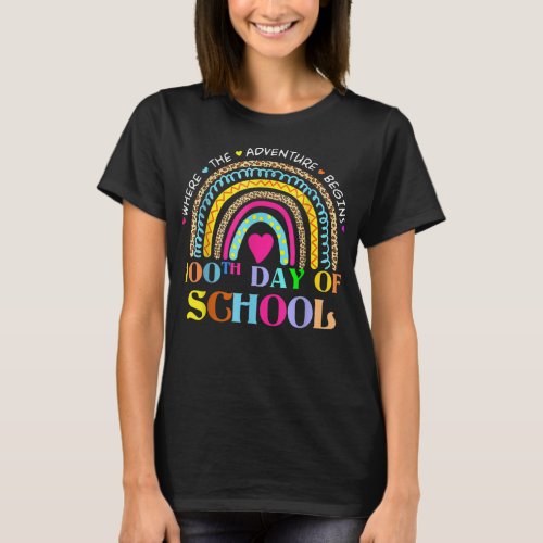 100th Day Of School Teacher _ 100 Days Smarter Rai T_Shirt