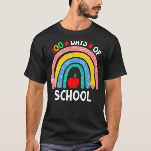 100th Day Of School Teacher  100 Days Smarter Rain T_Shirt