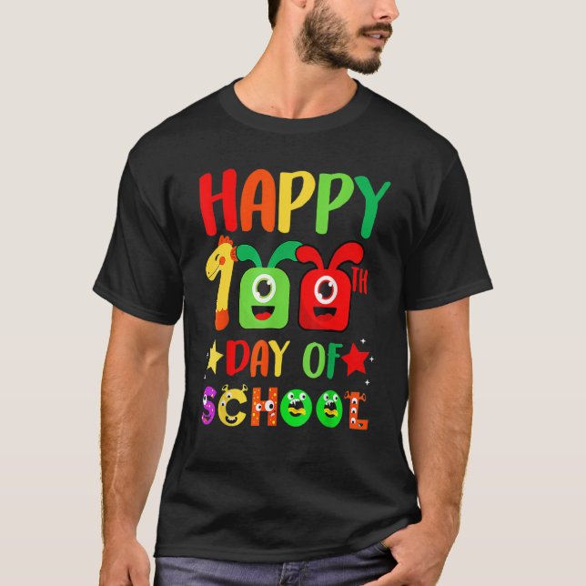 100th Day Of School Teacher 100 Days Smarter Rainb T-Shirt (Front)