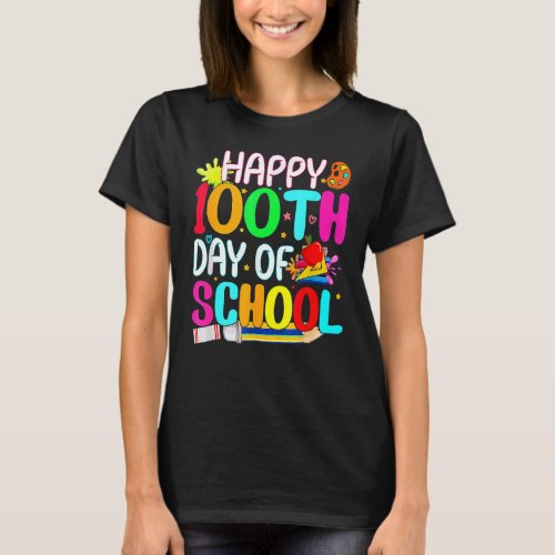 100th Day of School Teacher Kid Child Happy 100 Da T_Shirt