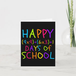 100th Day Of School Teacher Kids 100 Days Math For Card