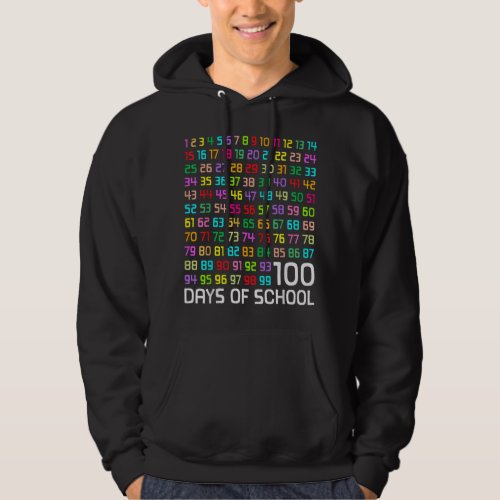 100th Day of School Teacher Kids 100 Days Math Num Hoodie